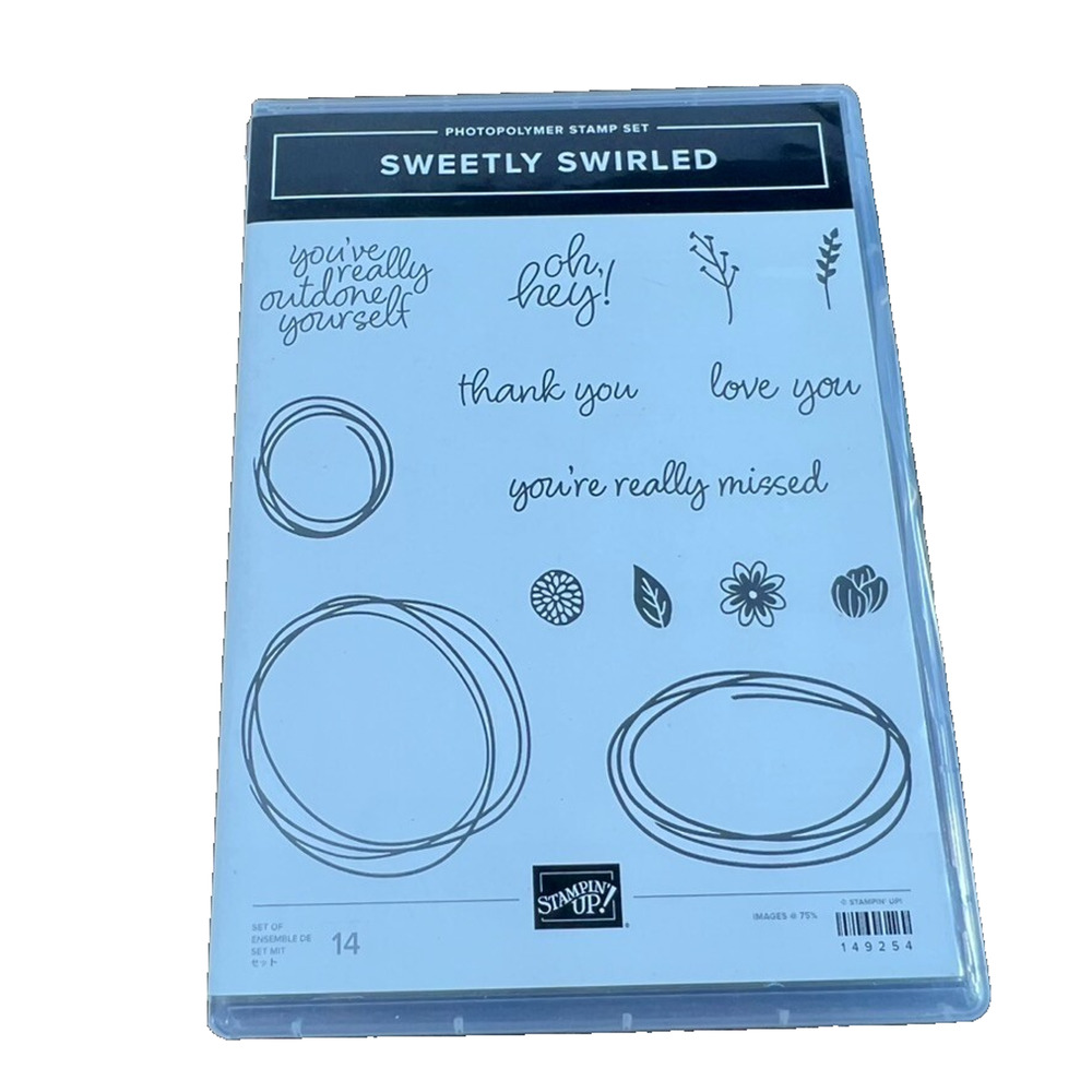 Stampin' Up Sweetly Swirled Photopolymer Rubber Stamp set 14 Piece